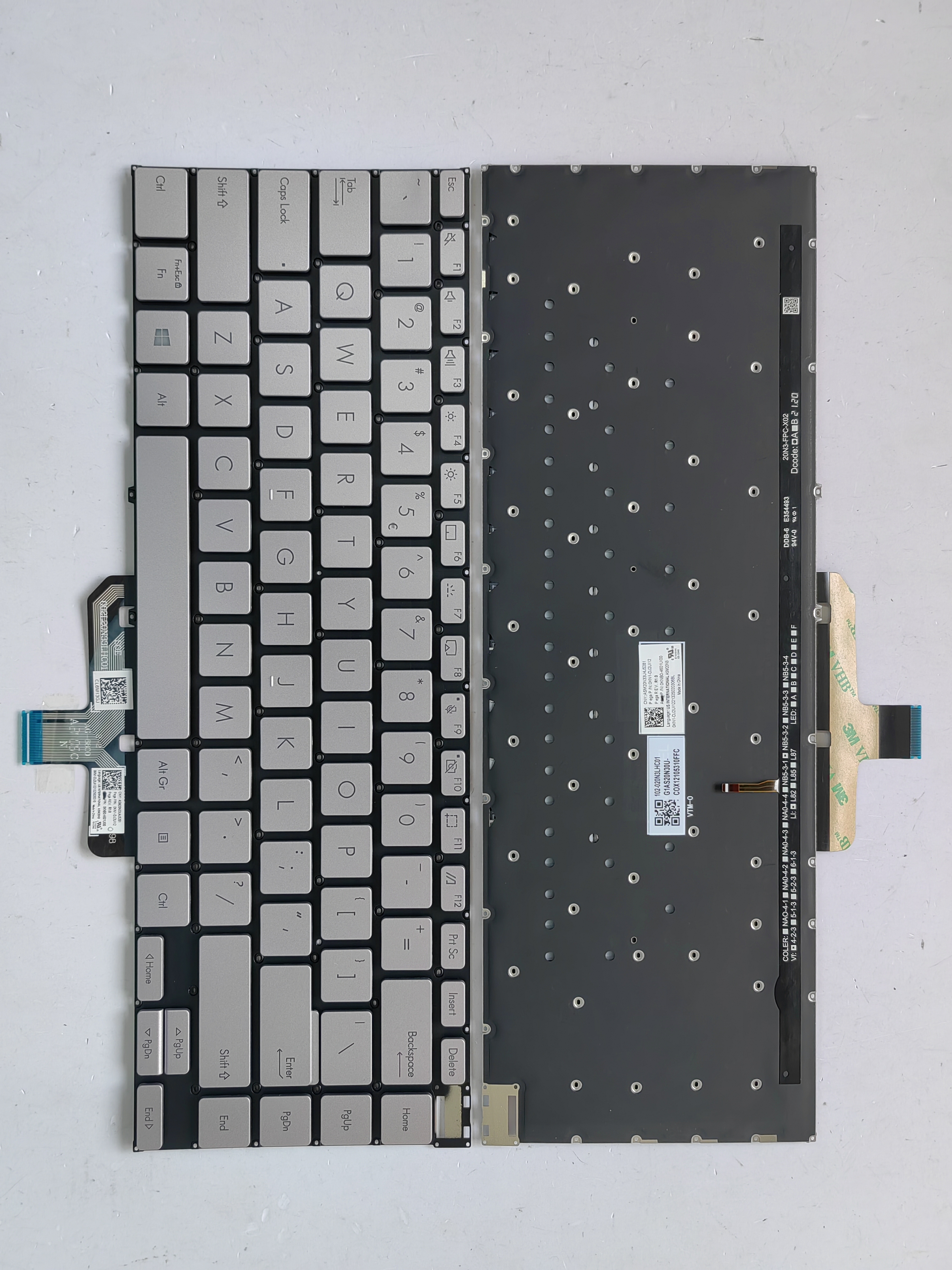 Picture of New Replacement Laptop Keyboard For ASUS UX5400 Silver Purple Backlit US Layout